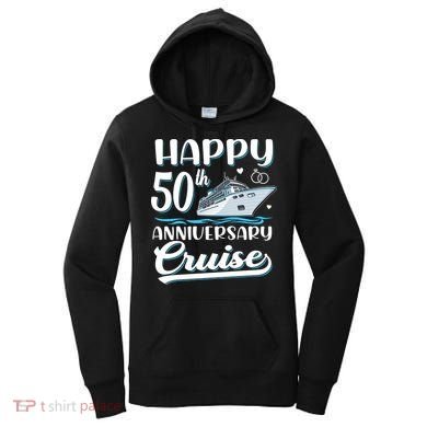 Happy 50th Anniversary Cruise Wedding 50 Years Old Couples Women's Hoodie