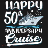 Happy 50th Anniversary Cruise Wedding 50 Years Old Couples Women's Hoodie thumb 2