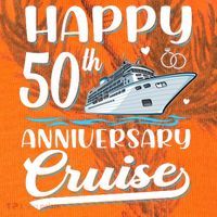 Happy 50th Anniversary Cruise Wedding 50 Years Old Couples Kati Licensed 12" Camo Cuffed Beanie thumb 2