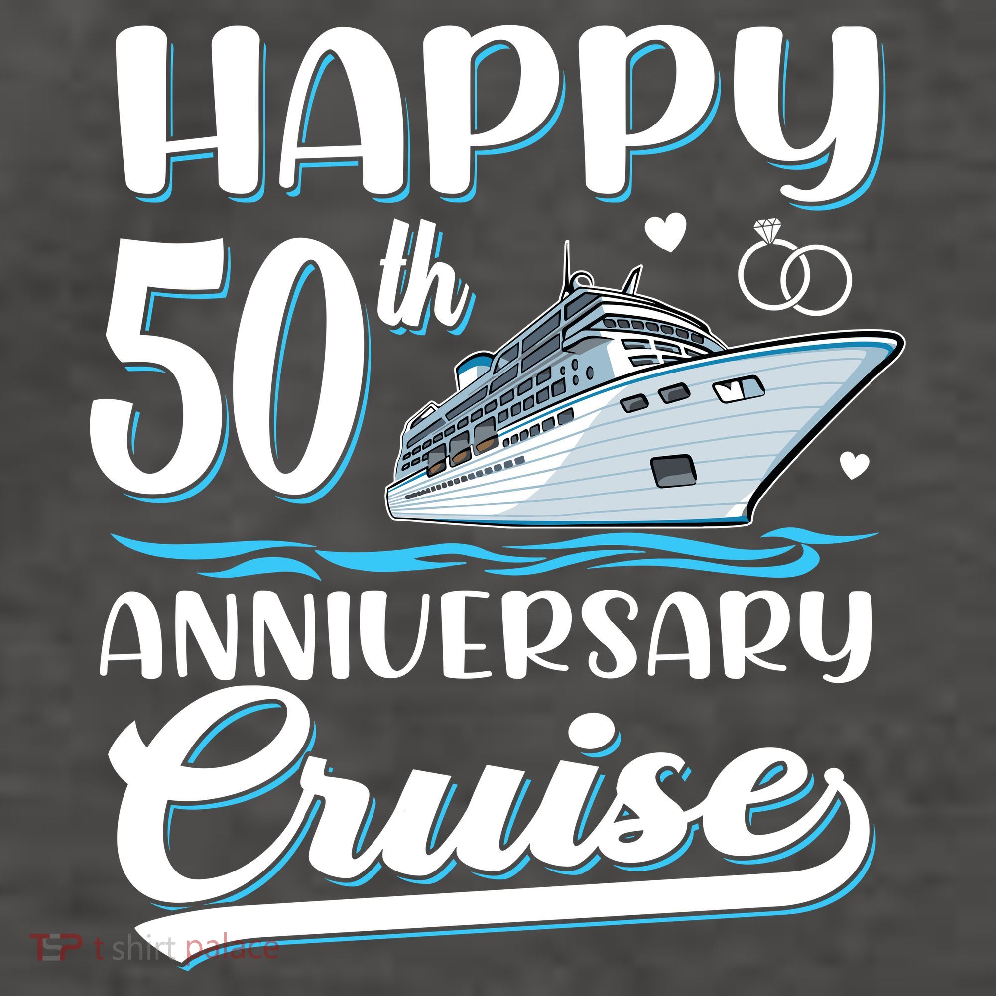 Happy 50th Anniversary Cruise Wedding 50 Years Old Couples Vector Backpack