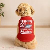 Happy 50th Anniversary Cruise Wedding 50 Years Old Couples Doggie Tank thumb 2