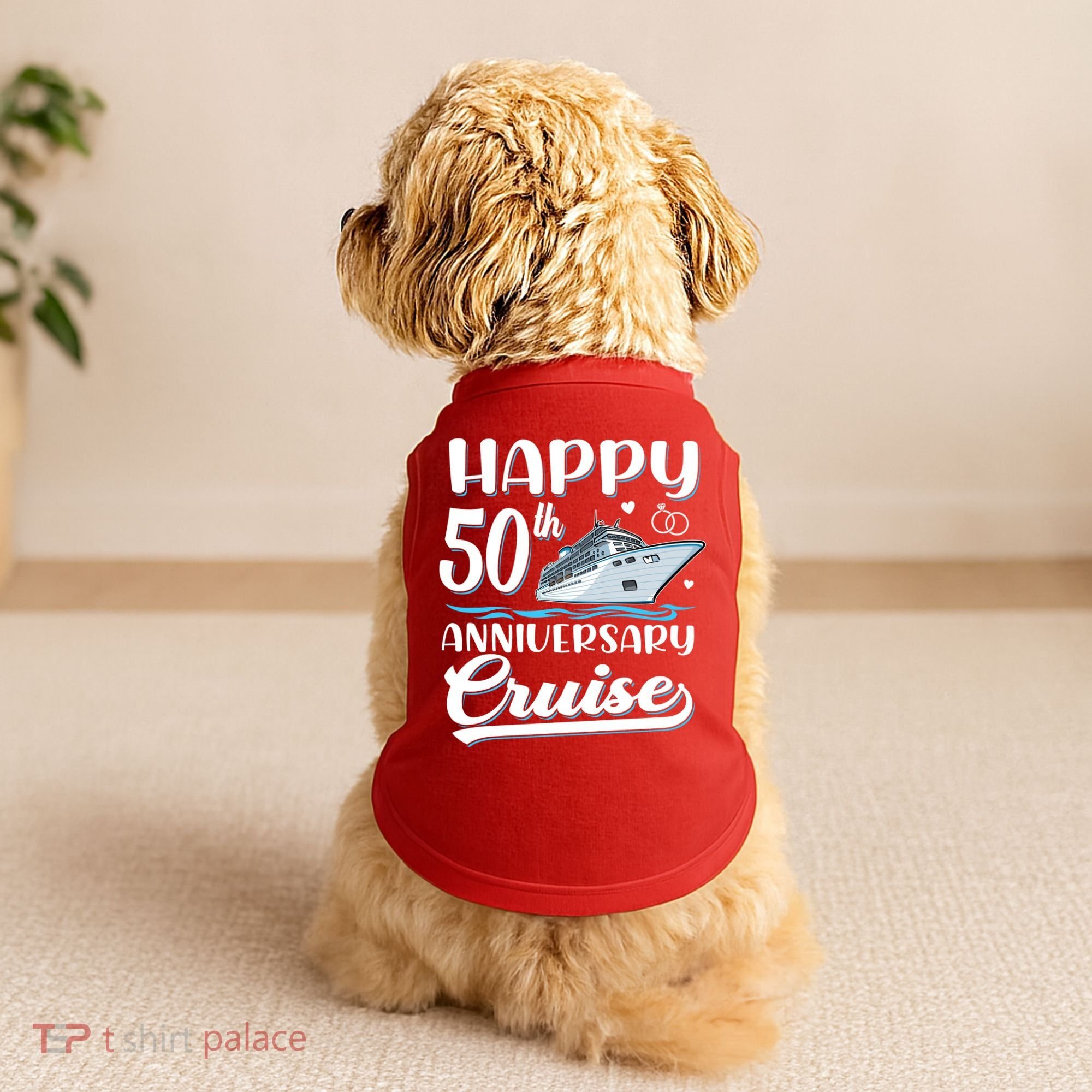 Happy 50th Anniversary Cruise Wedding 50 Years Old Couples Doggie Tank