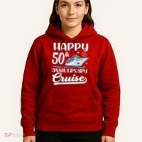 Happy 50th Anniversary Cruise Wedding 50 Years Old Couples Hoodie thumb 5