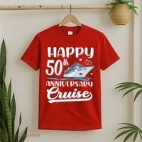 Happy 50th Anniversary Cruise Wedding 50 Years Old Couples T-Shirt thumb 2