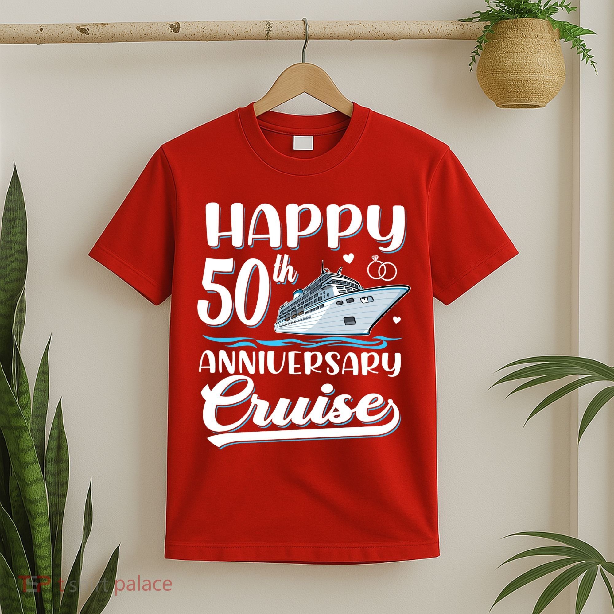 Happy 50th Anniversary Cruise Wedding 50 Years Old Couples T-Shirt