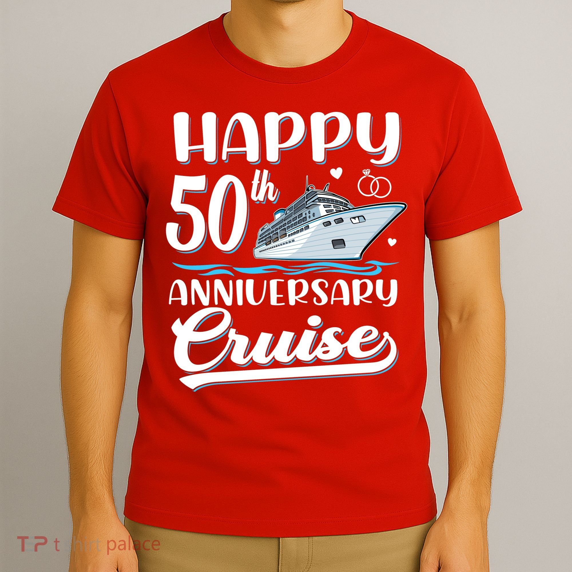 Happy 50th Anniversary Cruise Wedding 50 Years Old Couples T-Shirt