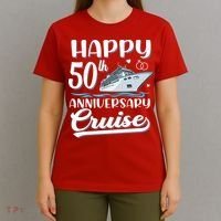 Happy 50th Anniversary Cruise Wedding 50 Years Old Couples T-Shirt thumb 4