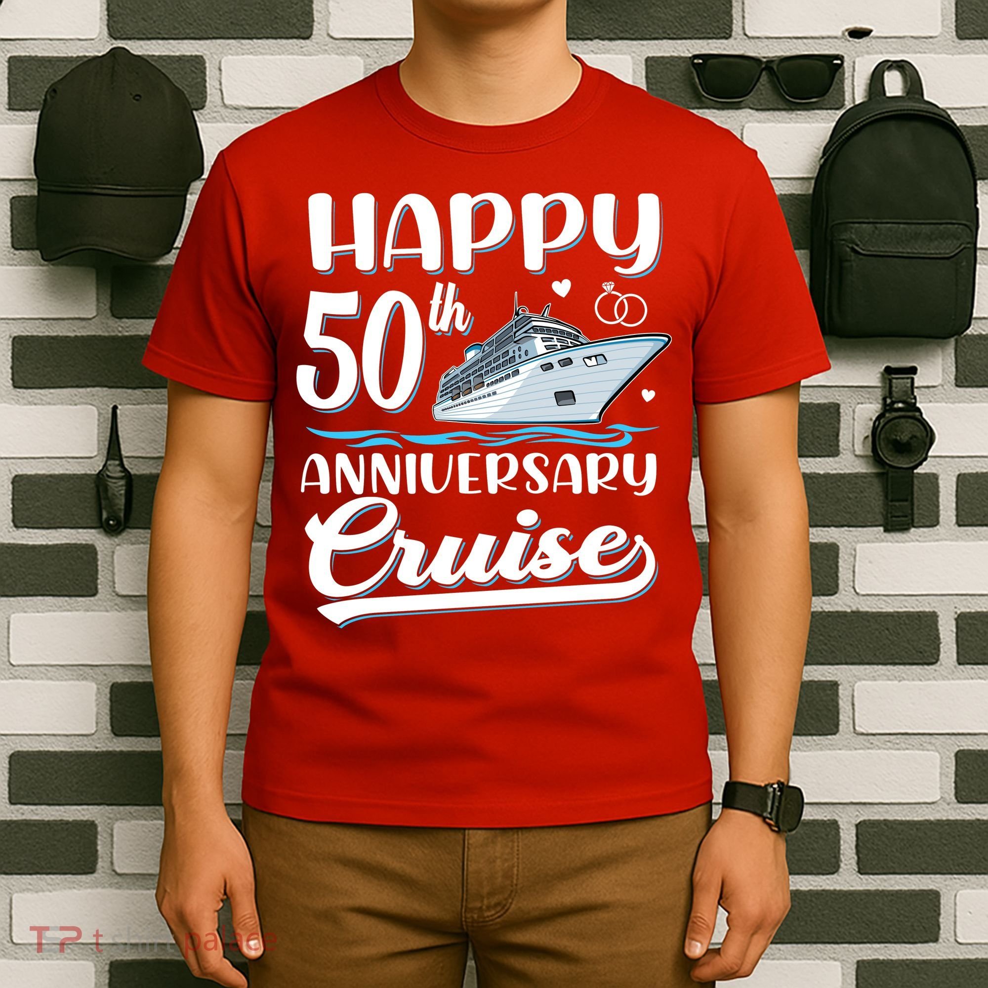 Happy 50th Anniversary Cruise Wedding 50 Years Old Couples T-Shirt