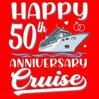 Happy 50th Anniversary Cruise Wedding 50 Years Old Couples Button