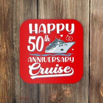 Happy 50th Anniversary Cruise Wedding 50 Years Old Couples Coaster