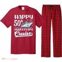 Happy 50th Anniversary Cruise Wedding 50 Years Old Couples Pajama Set thumb 0
