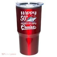Happy 50th Anniversary Cruise Wedding 50 Years Old Couples Tumbler thumb 0