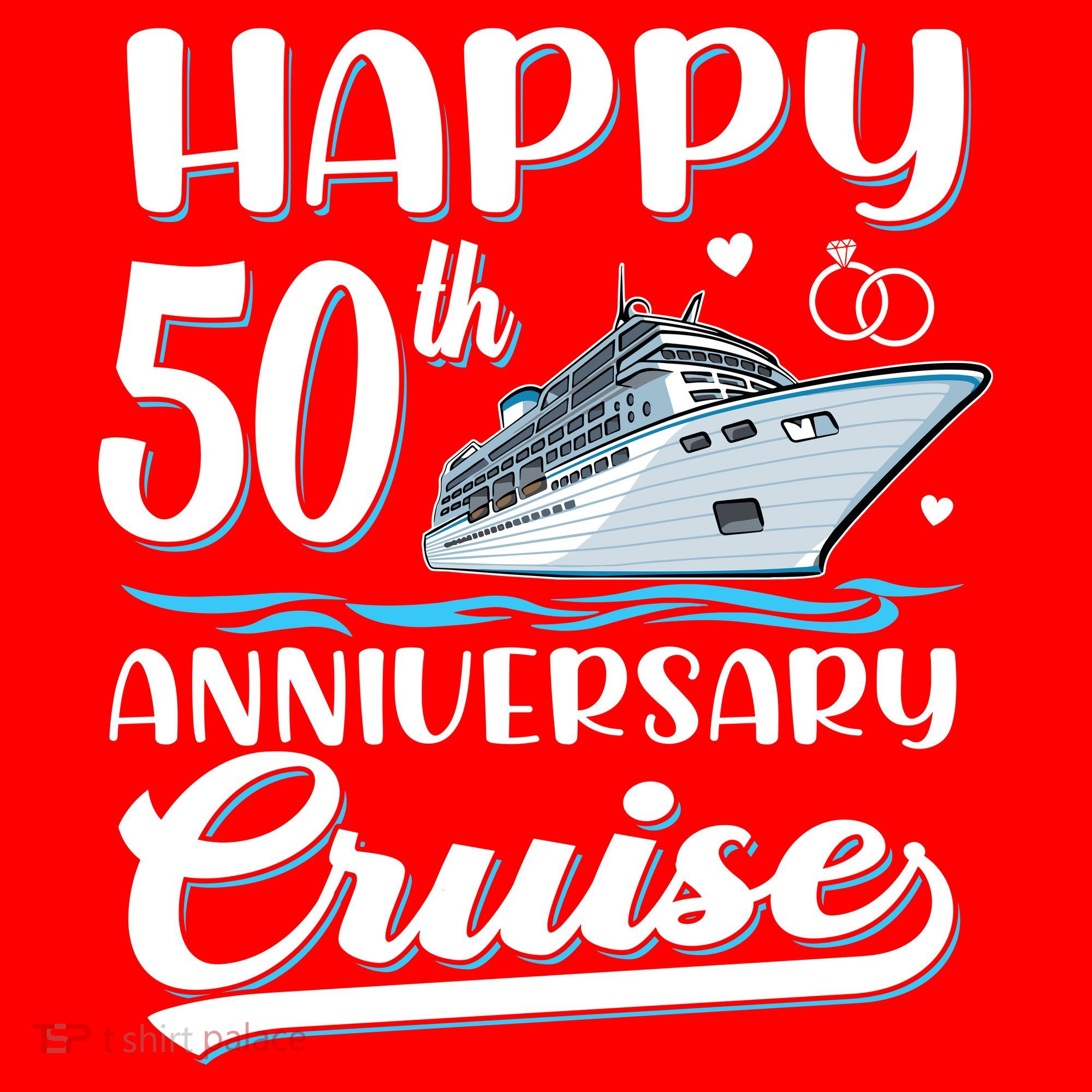 Happy 50th Anniversary Cruise Wedding 50 Years Old Couples Mousepad
