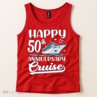 Happy 50th Anniversary Cruise Wedding 50 Years Old Couples Tank Top thumb 2