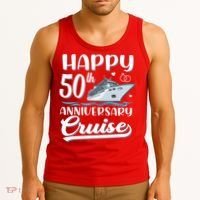 Happy 50th Anniversary Cruise Wedding 50 Years Old Couples Tank Top thumb 3