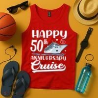 Happy 50th Anniversary Cruise Wedding 50 Years Old Couples Tank Top thumb 4
