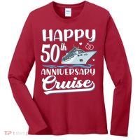 Happy 50th Anniversary Cruise Wedding 50 Years Old Couples Women's Long Sleeve Shirt thumb 0