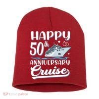 Happy 50th Anniversary Cruise Wedding 50 Years Old Couples Short Acrylic Beanie thumb 0
