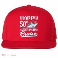 Happy 50th Anniversary Cruise Wedding 50 Years Old Couples Wool Snapback Cap thumb 0