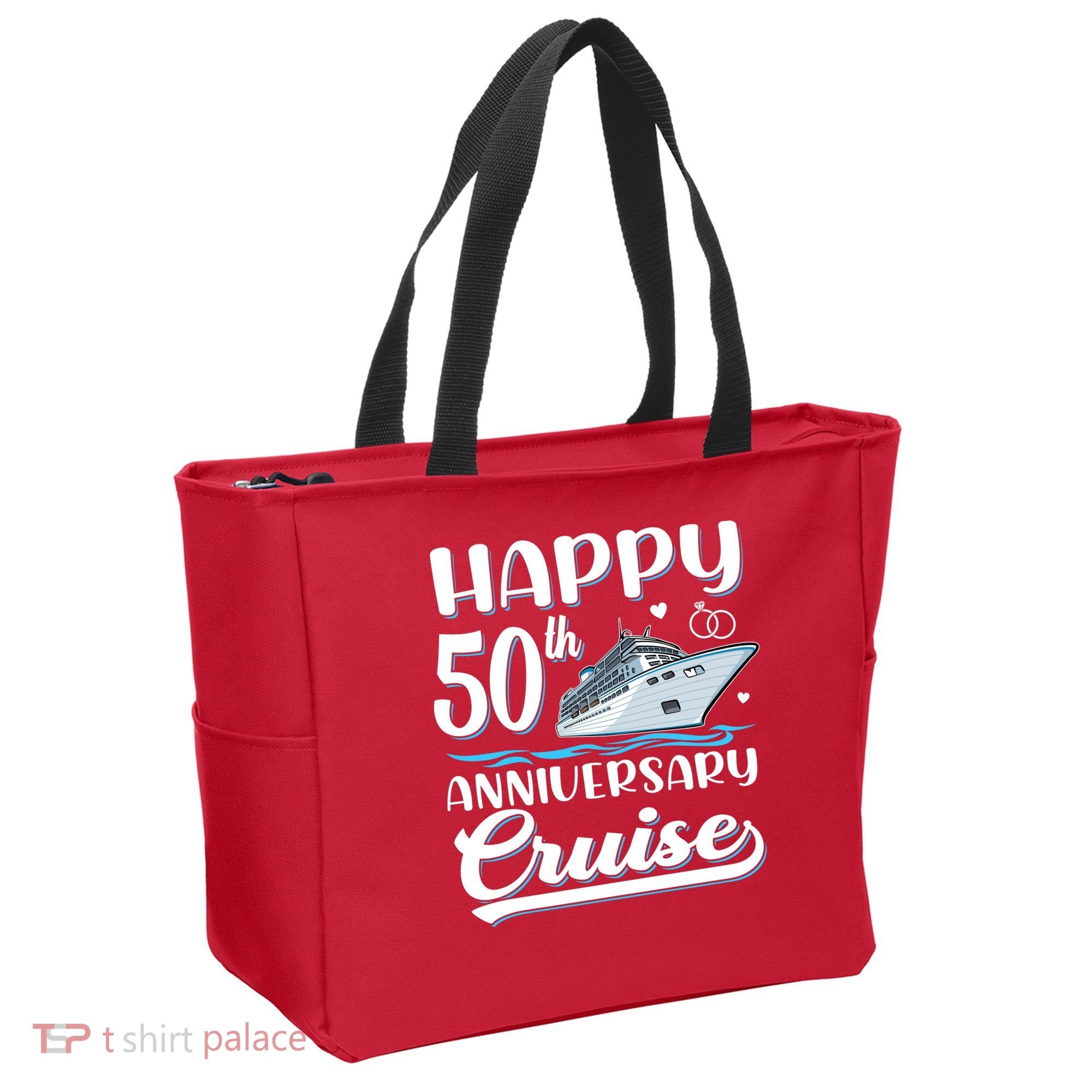 Happy 50th Anniversary Cruise Wedding 50 Years Old Couples Tote Bag