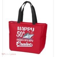 Happy 50th Anniversary Cruise Wedding 50 Years Old Couples Tote Bag thumb 3
