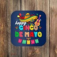 Happy 5 De Mayo Lets Fiesta Viva Mexico Cinco De Mayo Coaster thumb 0