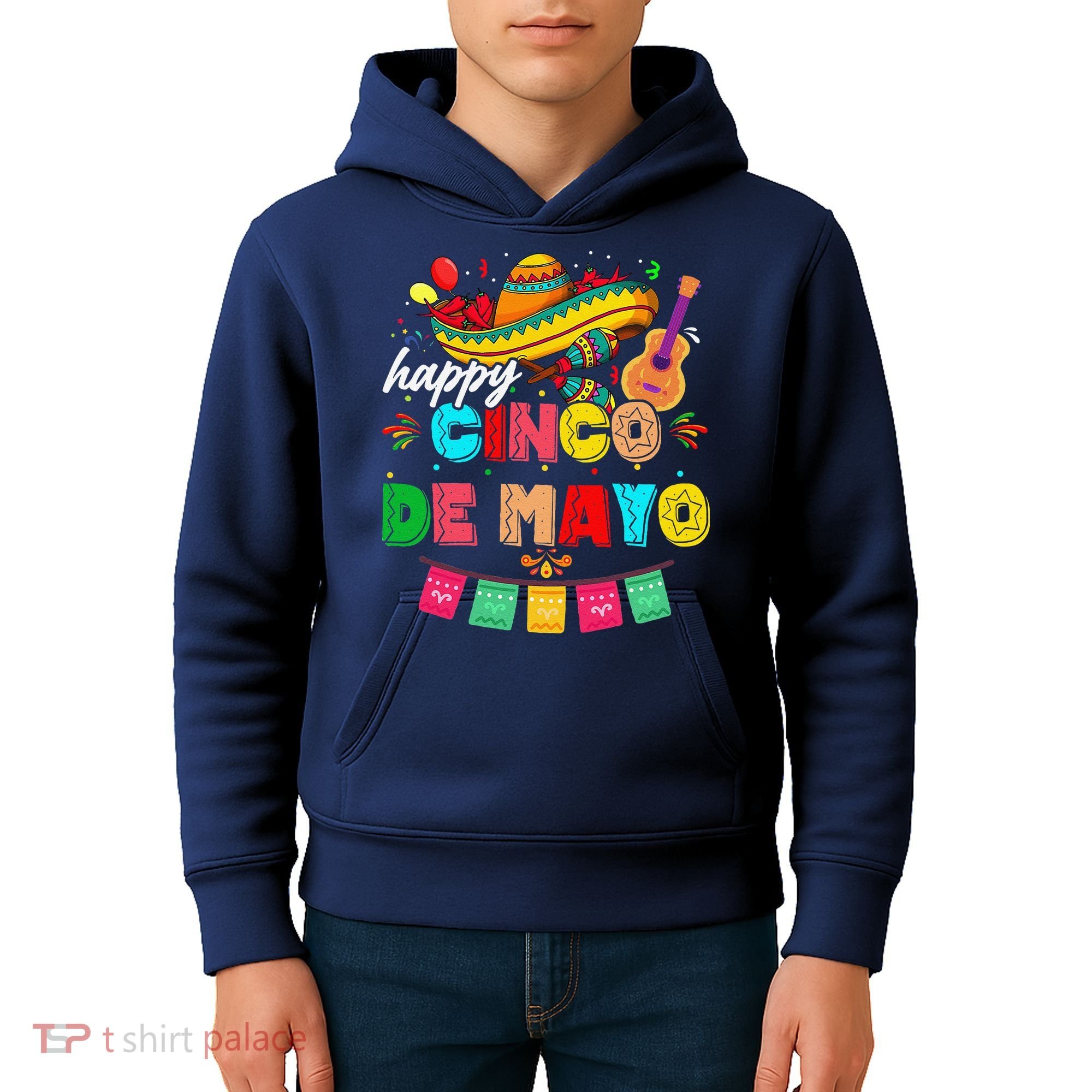 Happy 5 De Mayo Lets Fiesta Viva Mexico Cinco De Mayo Kids Hoodie