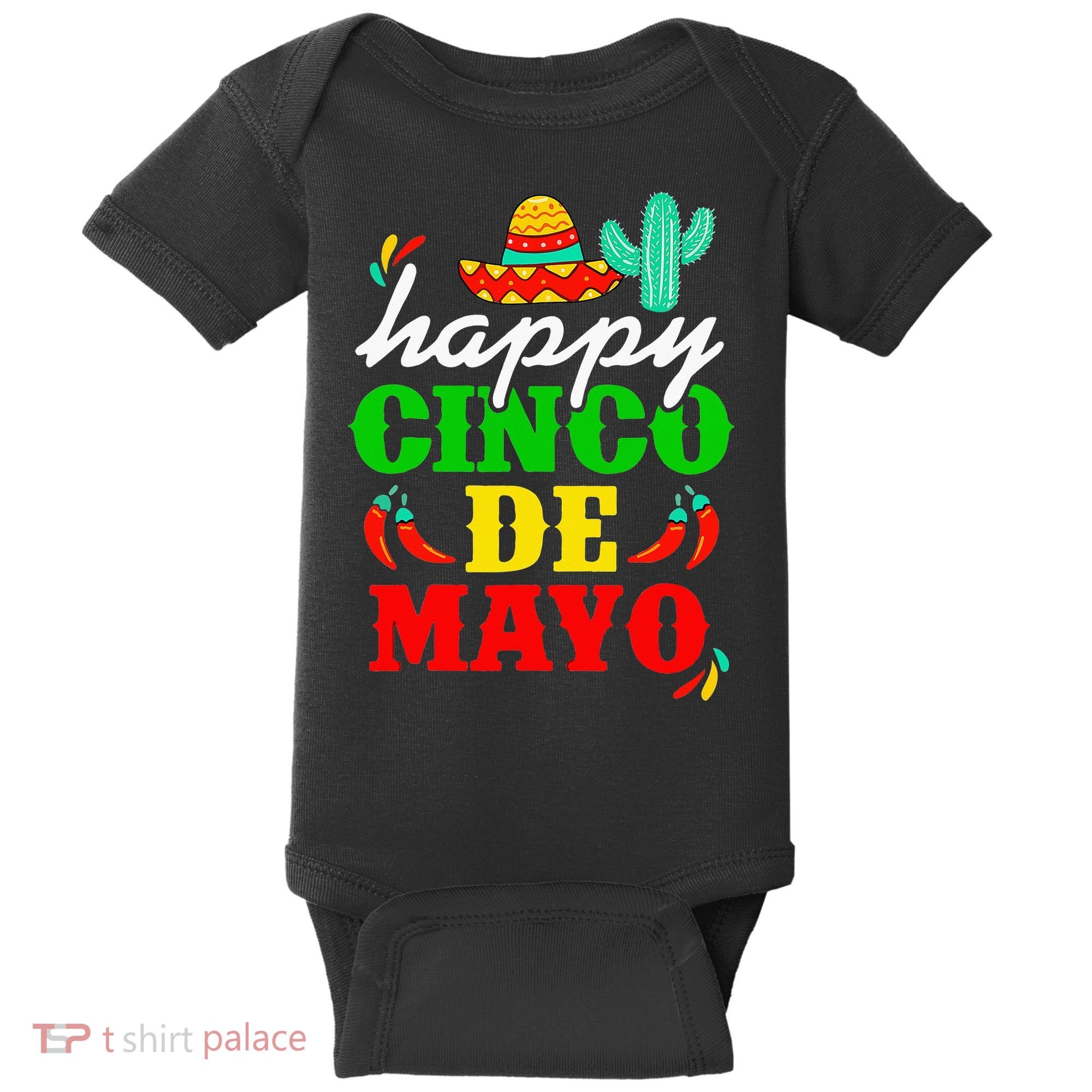 Happy 5 De Mayo Cinco de Mayo Viva Mexico 5 De Mayo Baby Bodysuit