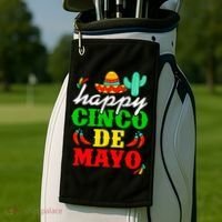 Happy 5 De Mayo Cinco de Mayo Viva Mexico 5 De Mayo Golf Towel thumb 2