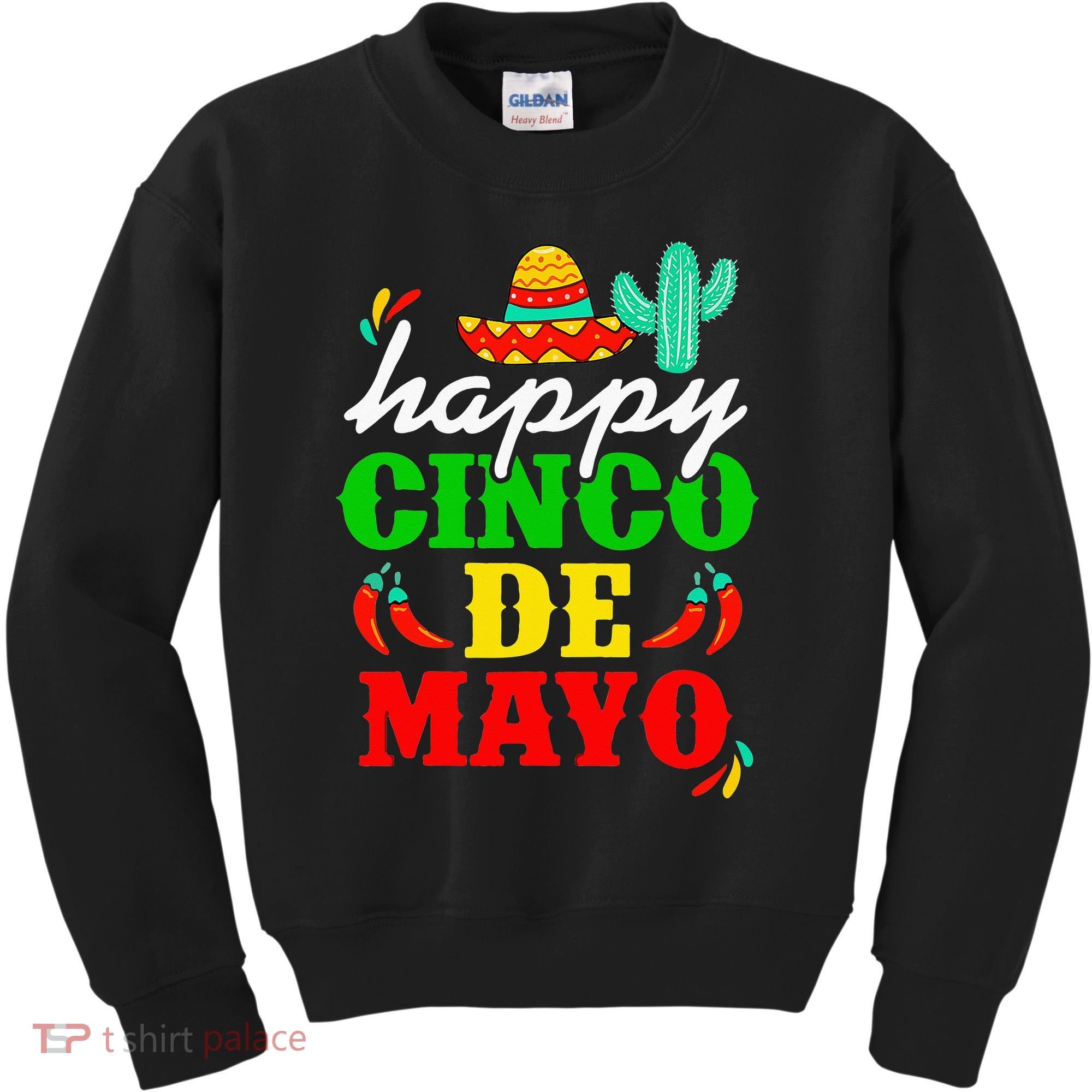 Happy 5 De Mayo Cinco de Mayo Viva Mexico 5 De Mayo Kids Sweatshirt