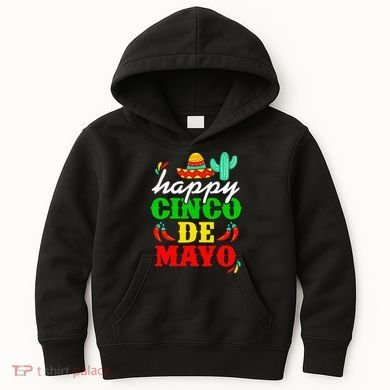 Happy 5 De Mayo Cinco de Mayo Viva Mexico 5 De Mayo Kids Hoodie