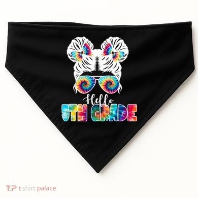 Hello 5th Grade Colorful USA-Made Doggie Bandana