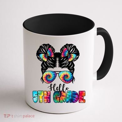 Hello 5th Grade Colorful Coffee Mug back