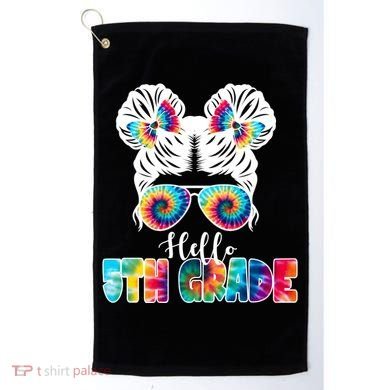 Hello 5th Grade Colorful Golf Towel