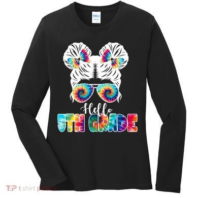 Hello 5th Grade Colorful Women's Long Sleeve Shirt