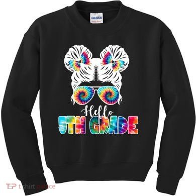 Hello 5th Grade Colorful Kids Sweatshirt