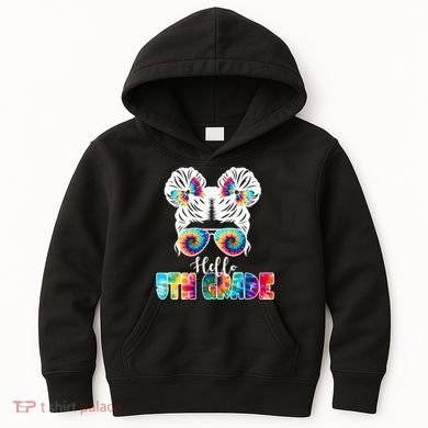 Hello 5th Grade Colorful Kids Hoodie