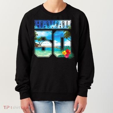 Hawaii 50th State Hawaii Hibiscus 50 Women's Sweatshirt