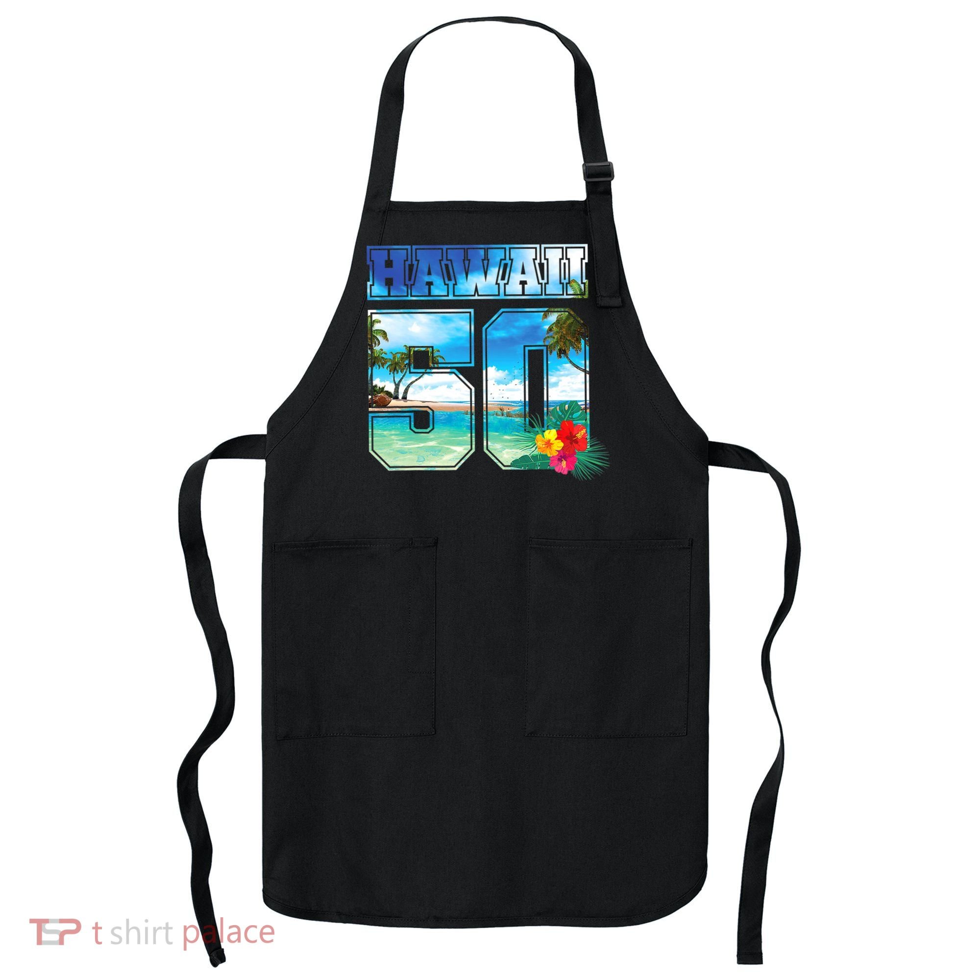 Hawaii 50th State Hawaii Hibiscus 50 Apron
