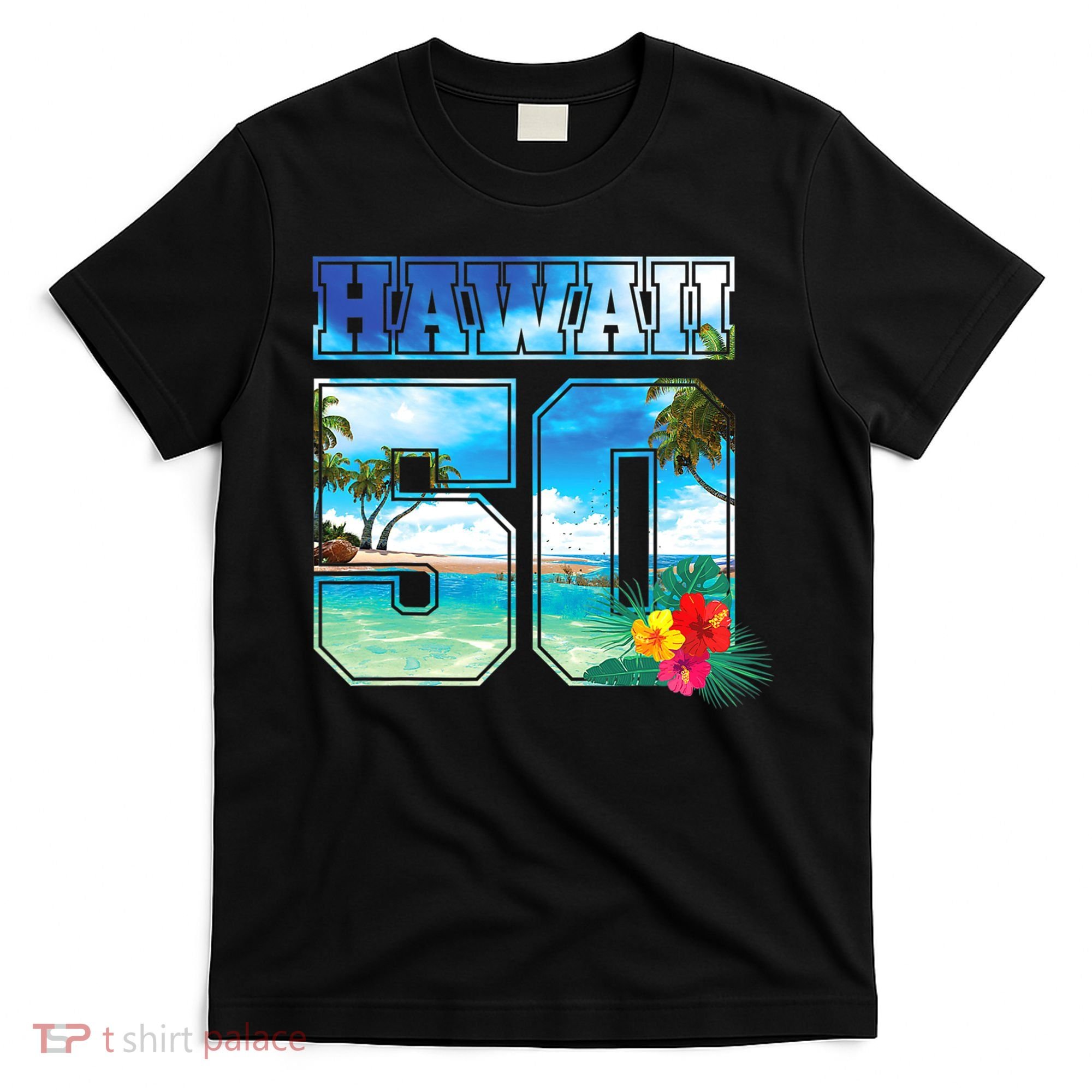 Hawaii 50th State Hawaii Hibiscus 50 T-Shirt