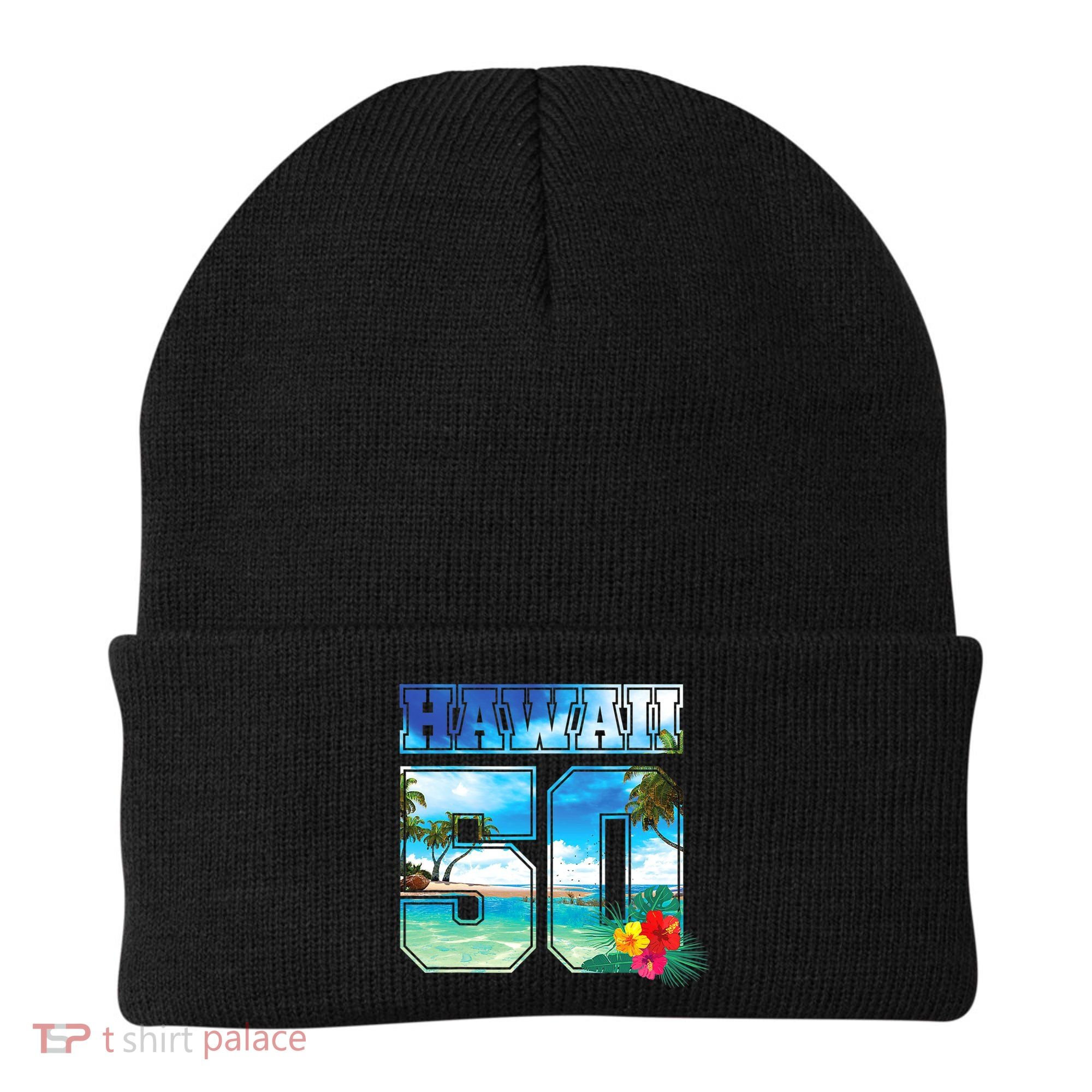 Hawaii 50th State Hawaii Hibiscus 50 Beanie