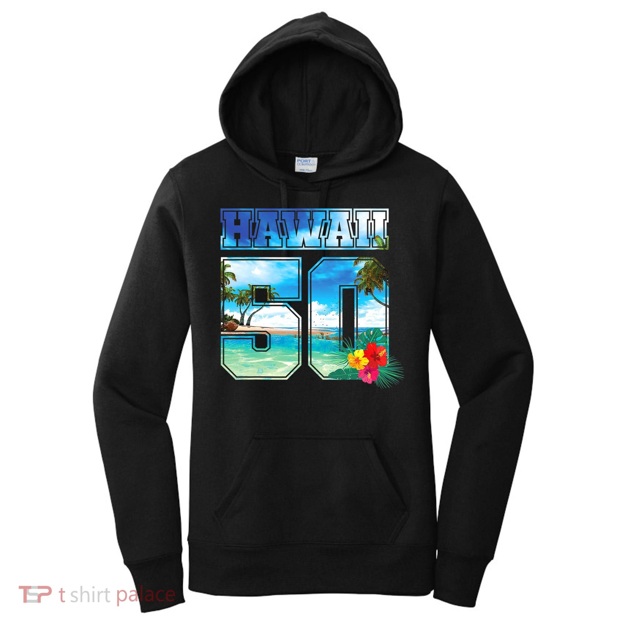 Hawaii 50th State Hawaii Hibiscus 50 Women's Hoodie