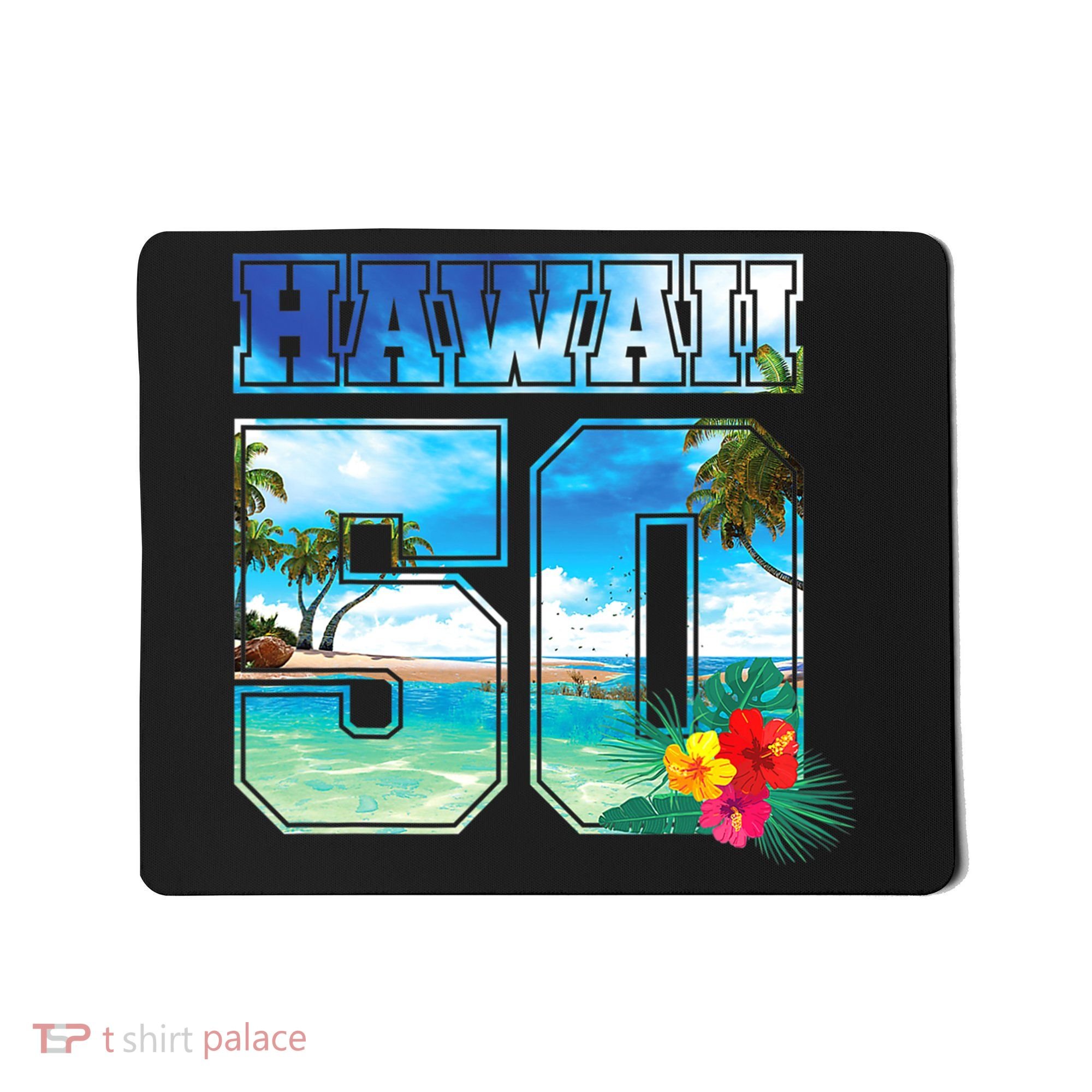 Hawaii 50th State Hawaii Hibiscus 50 Mousepad