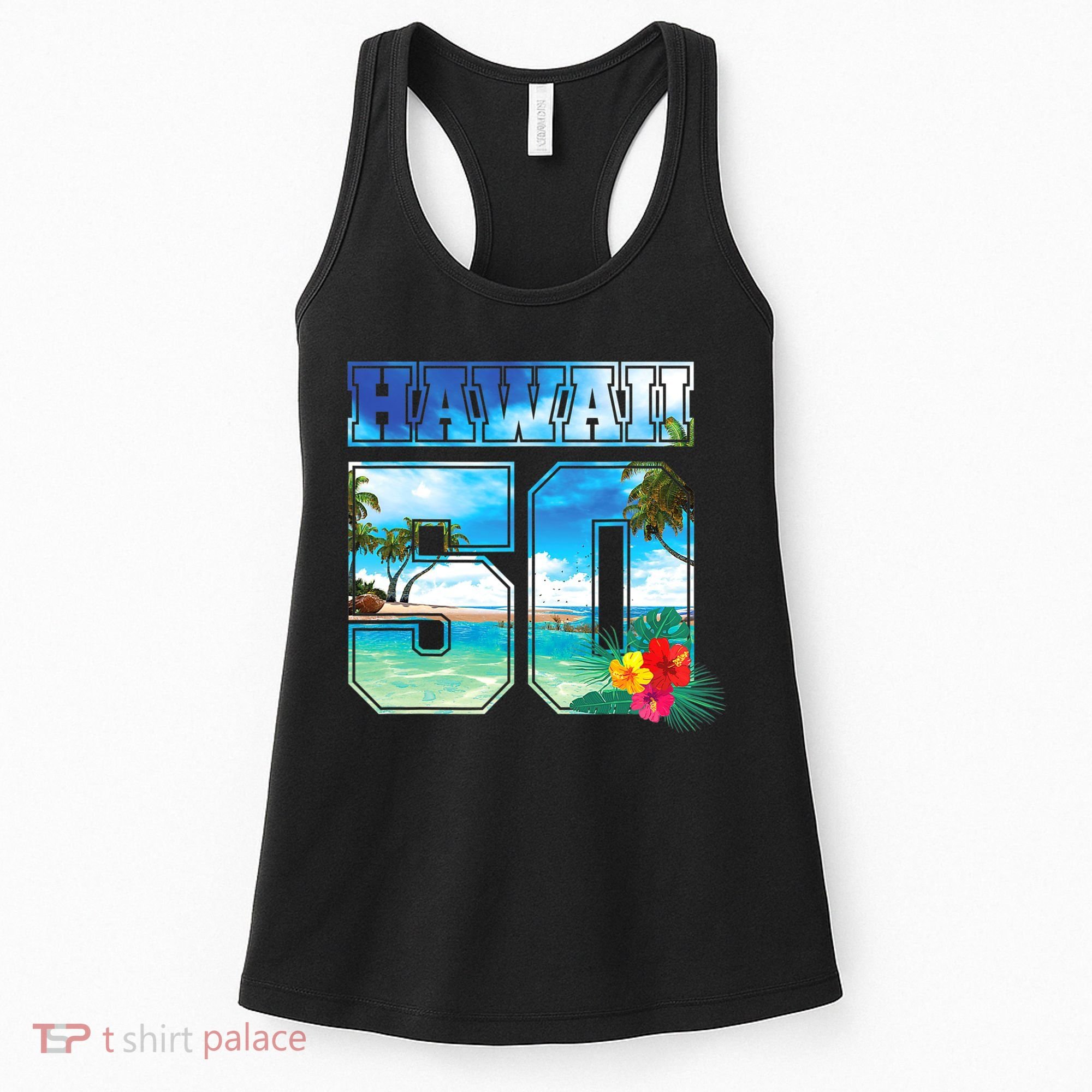Hawaii 50th State Hawaii Hibiscus 50 Women's Tank Top