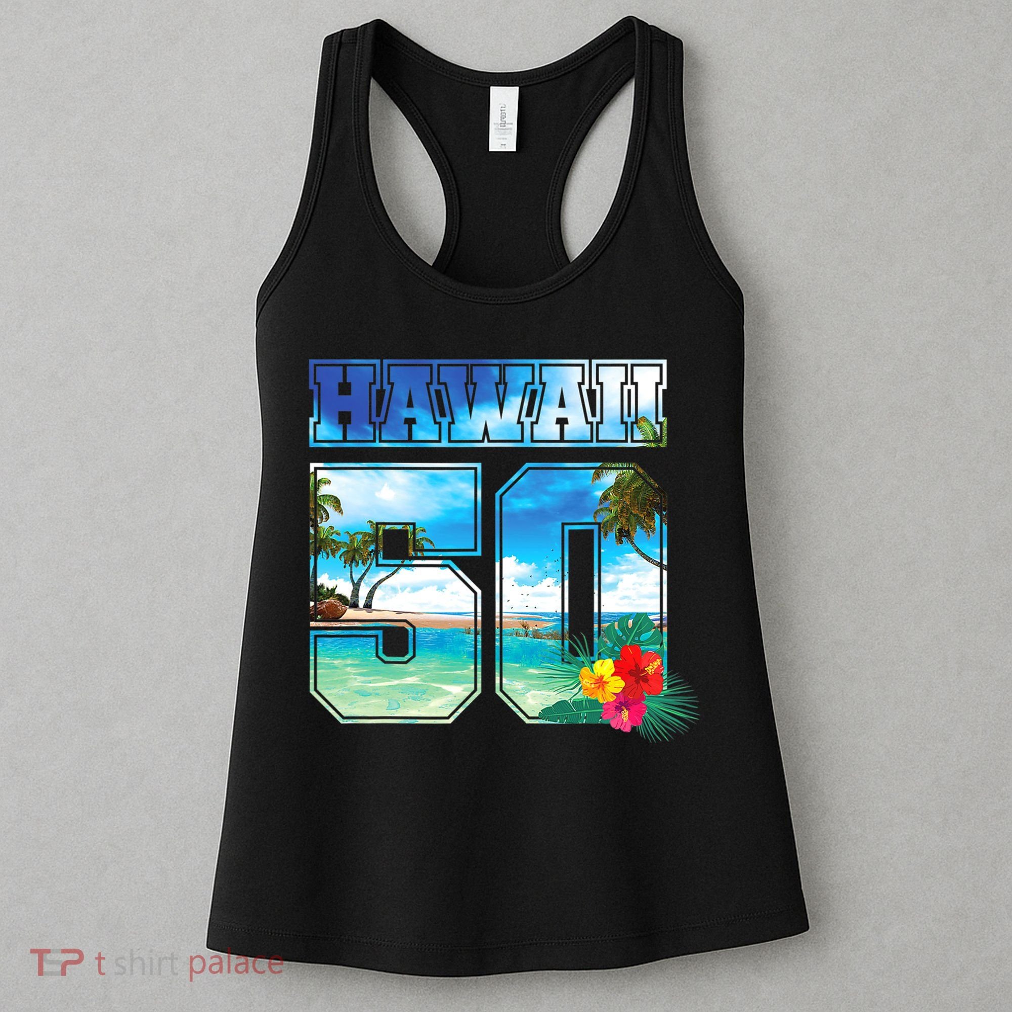 Hawaii 50th State Hawaii Hibiscus 50 Women's Tank Top