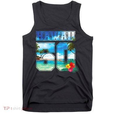 Hawaii 50th State Hawaii Hibiscus 50 Tank Top