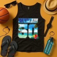 Hawaii 50th State Hawaii Hibiscus 50 Tank Top thumb 4