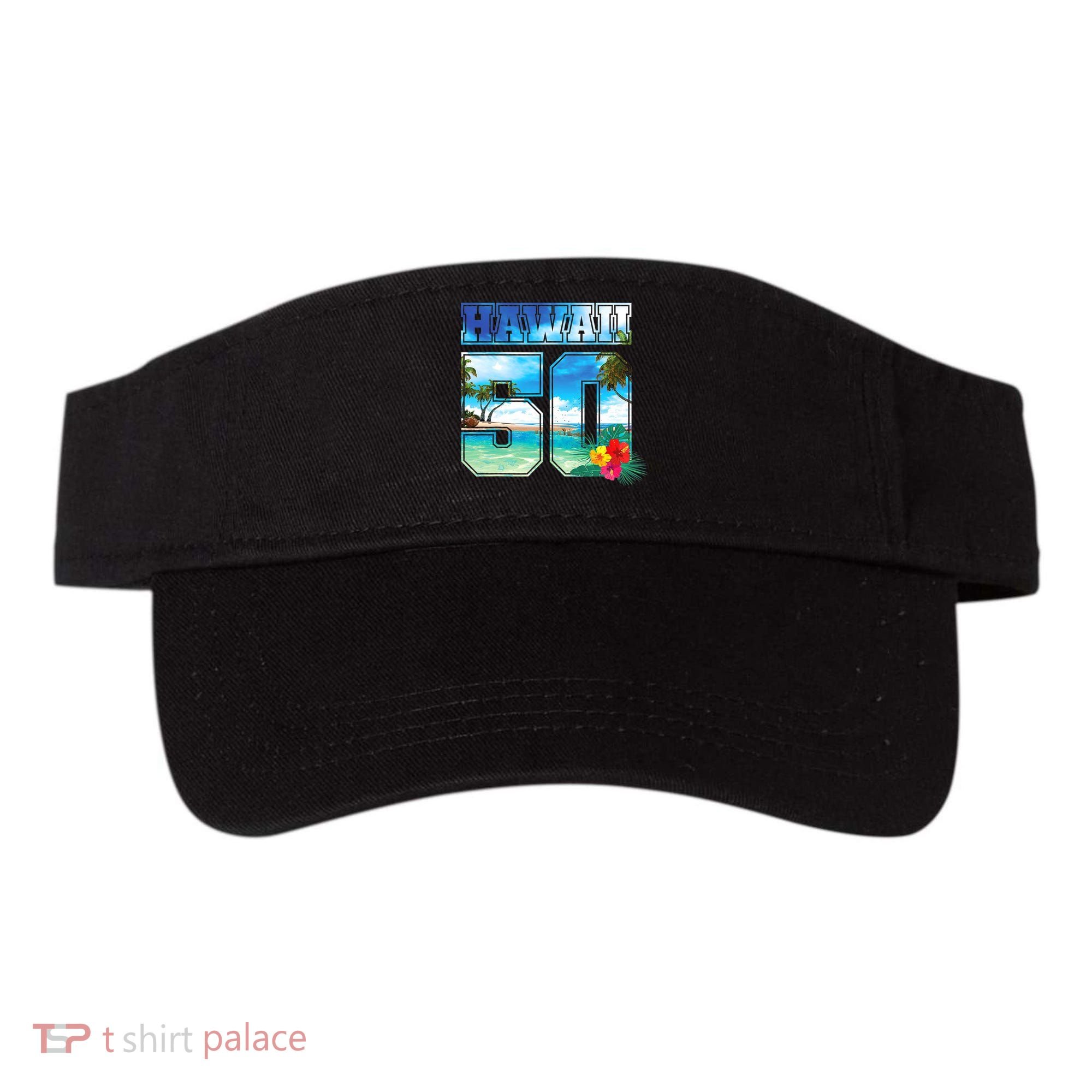 Hawaii 50th State Hawaii Hibiscus 50 Visor