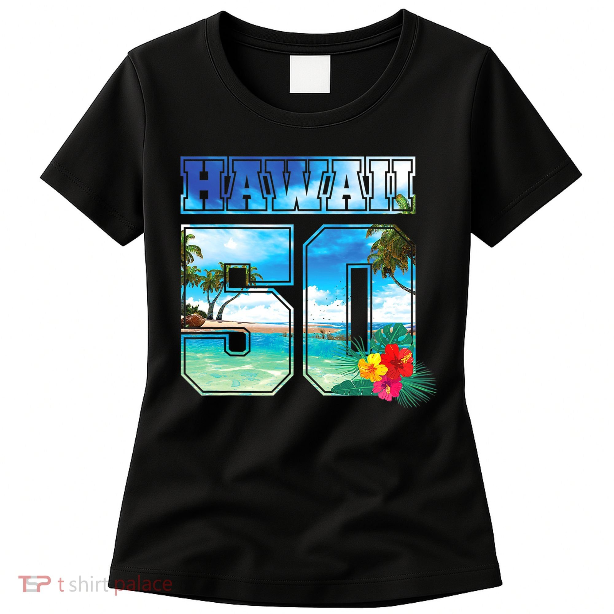Hawaii 50th State Hawaii Hibiscus 50 Women's T-Shirt