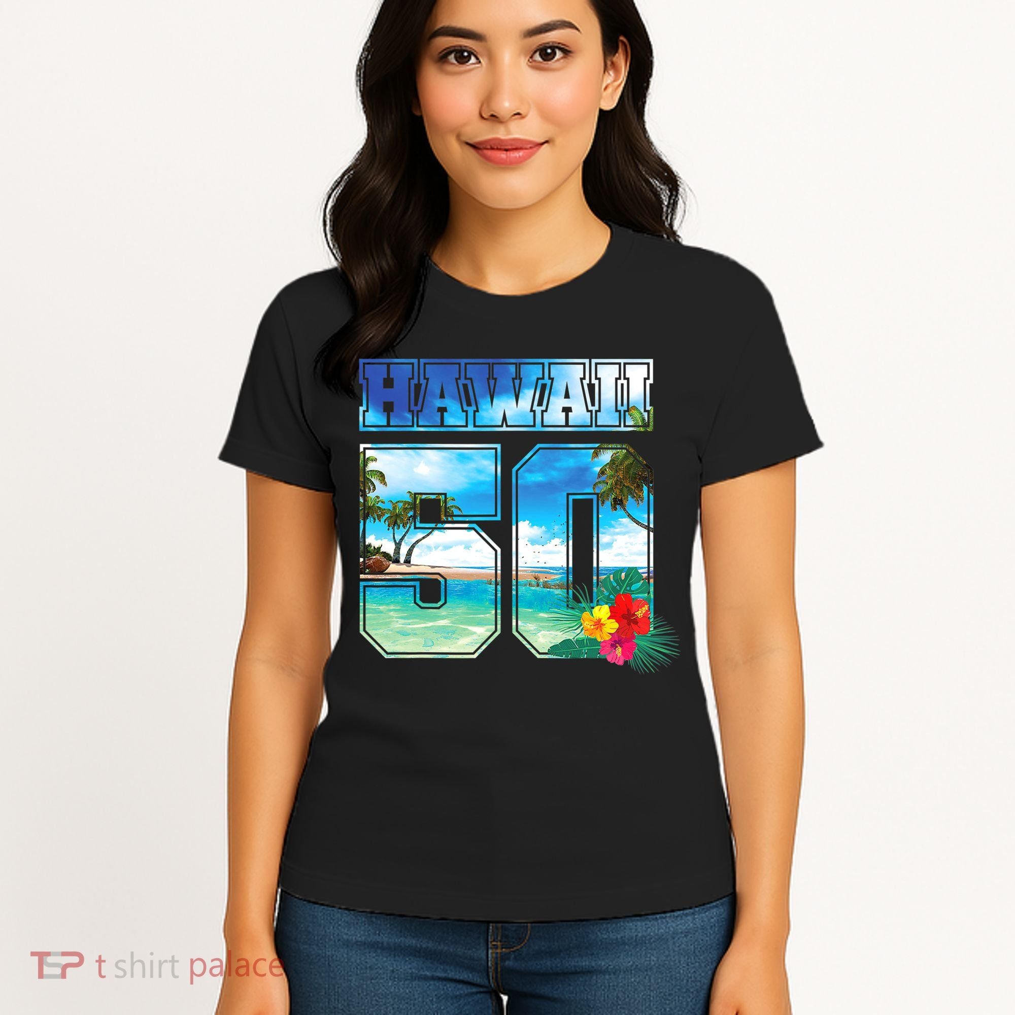 Hawaii 50th State Hawaii Hibiscus 50 Women's T-Shirt
